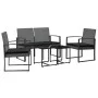 Garden dining set 5 pieces with PP cushions dark gray rattan look by vidaXL, Garden sets - Ref: Foro24-360217, Price: 212,79 ...