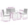 Garden dining set 5 pieces with PP cushions dark gray rattan look by vidaXL, Garden sets - Ref: Foro24-360217, Price: 215,27 ...