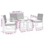 Garden dining set 5 pieces with PP cushions dark gray rattan look by vidaXL, Garden sets - Ref: Foro24-360217, Price: 212,79 ...