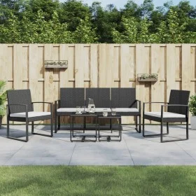 5-piece garden dining set with black rattan-look PP cushions by vidaXL, Garden sets - Ref: Foro24-360218, Price: 190,60 €, Di...