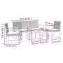 5-piece garden dining set with black rattan-look PP cushions by vidaXL, Garden sets - Ref: Foro24-360218, Price: 236,30 €, Di...