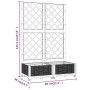 Pflanzgefäß mit Gitter PP schwarz 80x40x121,5 cm von vidaXL, Töpfe und Pflanzgefäße - Ref: Foro24-318270, Preis: 68,69 €, Rab...