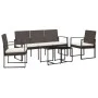 Garden dining set 5 pieces and brown rattan look PP cushions by vidaXL, Garden sets - Ref: Foro24-360219, Price: 238,39 €, Di...