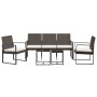 Set comedor de jardín 5 pzas y cojines PP aspecto ratán marrón | Foro24.es | Tu tienda online para hogar, jardín y más Foro24.es