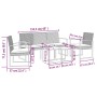 Set comedor de jardín 5 pzas y cojines PP aspecto ratán marrón | Foro24.es | Tu tienda online para hogar, jardín y más Foro24.es