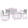 Garden dining set 5 pieces with PP cushions dark gray rattan look by vidaXL, Garden sets - Ref: Foro24-360220, Price: 249,18 ...