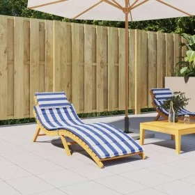 Blau-weiß gestreiftes Oxford-Stoff-Liegekissen von vidaXL, Kissen für Stühle und Sofas - Ref: Foro24-361355, Preis: 40,83 €, ...