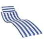 Blue and white striped Oxford fabric lounger cushion by vidaXL, Cushions for chairs and sofas - Ref: Foro24-361355, Price: 40...