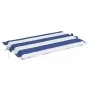 Blue and white striped Oxford fabric lounger cushion by vidaXL, Cushions for chairs and sofas - Ref: Foro24-361355, Price: 40...