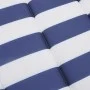 Blue and white striped Oxford fabric lounger cushion by vidaXL, Cushions for chairs and sofas - Ref: Foro24-361355, Price: 40...