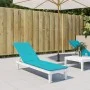 Turquoise Oxford fabric lounger cushion by vidaXL, Cushions for chairs and sofas - Ref: Foro24-361383, Price: 35,44 €, Discou...