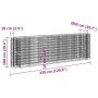 Gabionenbett aus verzinktem Eisen, 330 x 50 x 100 cm von vidaXL, Töpfe und Pflanzgefäße - Ref: Foro24-152035, Preis: 116,54 €...