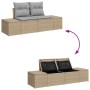 Conjunto de sofá de jardín con cojín 7 pcs beige y gris claro