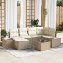 Conjunto de sofá de jardín 6 pcs Beige y Crema ratán sintético en Conjuntos de jardín | Comprar online en Foro24