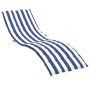 Sonnenliegekissen aus blau-weiß gestreiftem Oxford-Stoff von vidaXL, Kissen für Stühle und Sofas - Ref: Foro24-361421, Preis:...
