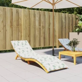 Oxford fabric sun lounger cushion with leaf print by vidaXL, Cushions for chairs and sofas - Ref: Foro24-361446, Price: 47,03...