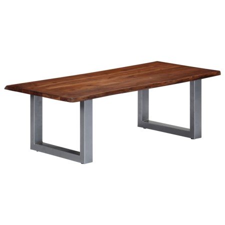 Mesa de centro borde natural madera maciza acacia 115x60x40 cm en Mesas de centro | Comprar online en Foro24