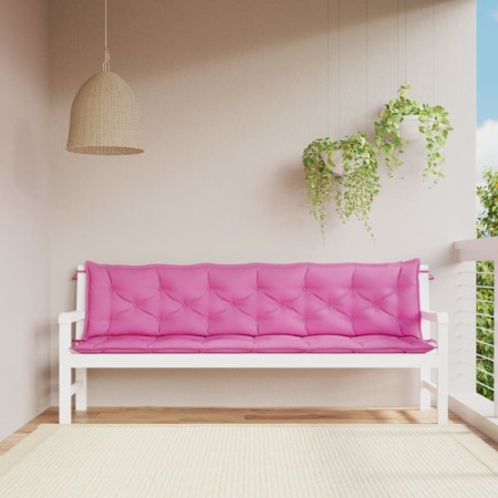 Kissen für Gartenbank 2 Stück rosa Stoff 200x50x7 cm von vidaXL, Kissen für Stühle und Sofas - Ref: Foro24-361752, Preis: 53,...