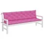 Garden bench cushions 2 units pink fabric 200x50x7 cm by vidaXL, Cushions for chairs and sofas - Ref: Foro24-361752, Price: 5...