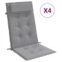 Cojines de silla con respaldo alto 4 uds tela Oxford gris de vidaXL, Cojines para sillas y sofás - Ref: Foro24-361878, Precio...