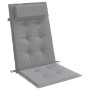 Stuhlkissen mit hoher Rückenlehne, 4 Stück, grauer Oxford-Stoff von vidaXL, Kissen für Stühle und Sofas - Ref: Foro24-361878,...