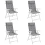 Cojines de silla con respaldo alto 4 uds tela Oxford gris de vidaXL, Cojines para sillas y sofás - Ref: Foro24-361878, Precio...