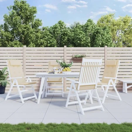 Stuhlkissen mit hoher Rückenlehne, 4 Stück, beiges Oxford-Gewebe von vidaXL, Kissen für Stühle und Sofas - Ref: Foro24-361884...