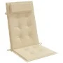 Stuhlkissen mit hoher Rückenlehne, 4 Stück, beiges Oxford-Gewebe von vidaXL, Kissen für Stühle und Sofas - Ref: Foro24-361884...