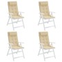 High Back Chair Cushions 4 Pcs Beige Oxford Fabric by vidaXL, Cushions for chairs and sofas - Ref: Foro24-361884, Price: 66,9...