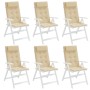 Cojines de silla con respaldo alto 6 uds tela Oxford beige by vidaXL, Cushions for chairs and sofas - Ref: Foro24-361885, Pri...