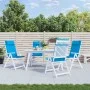 Cojines de silla con respaldo alto 4 uds tela Oxford azul claro de vidaXL, Cojines para sillas y sofás - Ref: Foro24-361887, ...