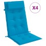 Cojines de silla con respaldo alto 4 uds tela Oxford azul claro von vidaXL, Kissen für Stühle und Sofas - Ref: Foro24-361887,...