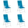 Cojines de silla con respaldo alto 4 uds tela Oxford azul claro de vidaXL, Cojines para sillas y sofás - Ref: Foro24-361887, ...