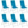 Cojines de silla con respaldo alto 6 uds tela Oxford azul claro de vidaXL, Cojines para sillas y sofás - Ref: Foro24-361888, ...