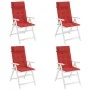 Cojines de silla con respaldo alto 4 uds tela Oxford rojo by vidaXL, Cushions for chairs and sofas - Ref: Foro24-361893, Pric...