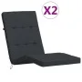 Cushions for sun lounger 2 pcs black Oxford fabric by vidaXL, Cushions for chairs and sofas - Ref: Foro24-361991, Price: 48,7...