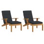 Cojines para tumbona 2 uds tela Oxford negro de vidaXL, Cojines para sillas y sofás - Ref: Foro24-361991, Precio: 63,59 €