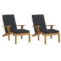Cushions for sun lounger 2 pcs black Oxford fabric by vidaXL, Cushions for chairs and sofas - Ref: Foro24-361991, Price: 48,7...