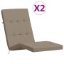 Liegekissen 2 Stück grau taupe Oxford-Stoff von vidaXL, Kissen für Stühle und Sofas - Ref: Foro24-361992, Preis: 65,67 €, Rab...