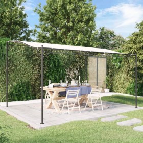 Toldo acero y tela color crema 4x3 m 180 g/m²