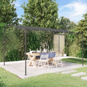 Toldo acero y tela gris antracita 4x3 m 180 g/m²