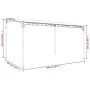 Stahlmarkise und anthrazitgrauer Stoff 4x3 m 180 g/m² von vidaXL, Zelte und Pavillons - Ref: Foro24-362395, Preis: 213,64 €, ...