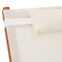 Liege mit weißem Textilene-Kissen und massivem Pappelholz von vidaXL, Liegen - Ref: Foro24-363469, Preis: 168,81 €, Rabatt: %