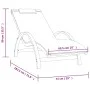 Liege mit weißem Textilene-Kissen und massivem Pappelholz von vidaXL, Liegen - Ref: Foro24-363469, Preis: 165,70 €, Rabatt: %