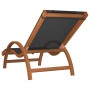 Lounger with gray textilene cushion and solid poplar wood by vidaXL, Loungers - Ref: Foro24-363470, Price: 169,62 €, Discount: %