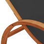 Lounger with gray textilene cushion and solid poplar wood by vidaXL, Loungers - Ref: Foro24-363470, Price: 169,62 €, Discount: %