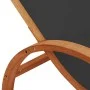 Lounger with gray textilene cushion and solid poplar wood by vidaXL, Loungers - Ref: Foro24-363470, Price: 166,47 €, Discount: %