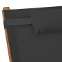 Lounger with gray textilene cushion and solid poplar wood by vidaXL, Loungers - Ref: Foro24-363470, Price: 169,62 €, Discount: %