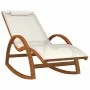 Rocking chair in white textilene and solid poplar wood by vidaXL, Loungers - Ref: Foro24-363471, Price: 176,13 €, Discount: %