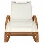Rocking chair in white textilene and solid poplar wood by vidaXL, Loungers - Ref: Foro24-363471, Price: 176,13 €, Discount: %